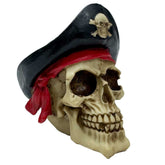 Pirate Skull Statue – Gothic Skull with Tricorn Pirate Hat